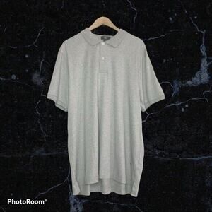 3/$20 Calvin Klein CK Logo Men's XL Gray 100% Cotton Soft Basic Polo Shirt